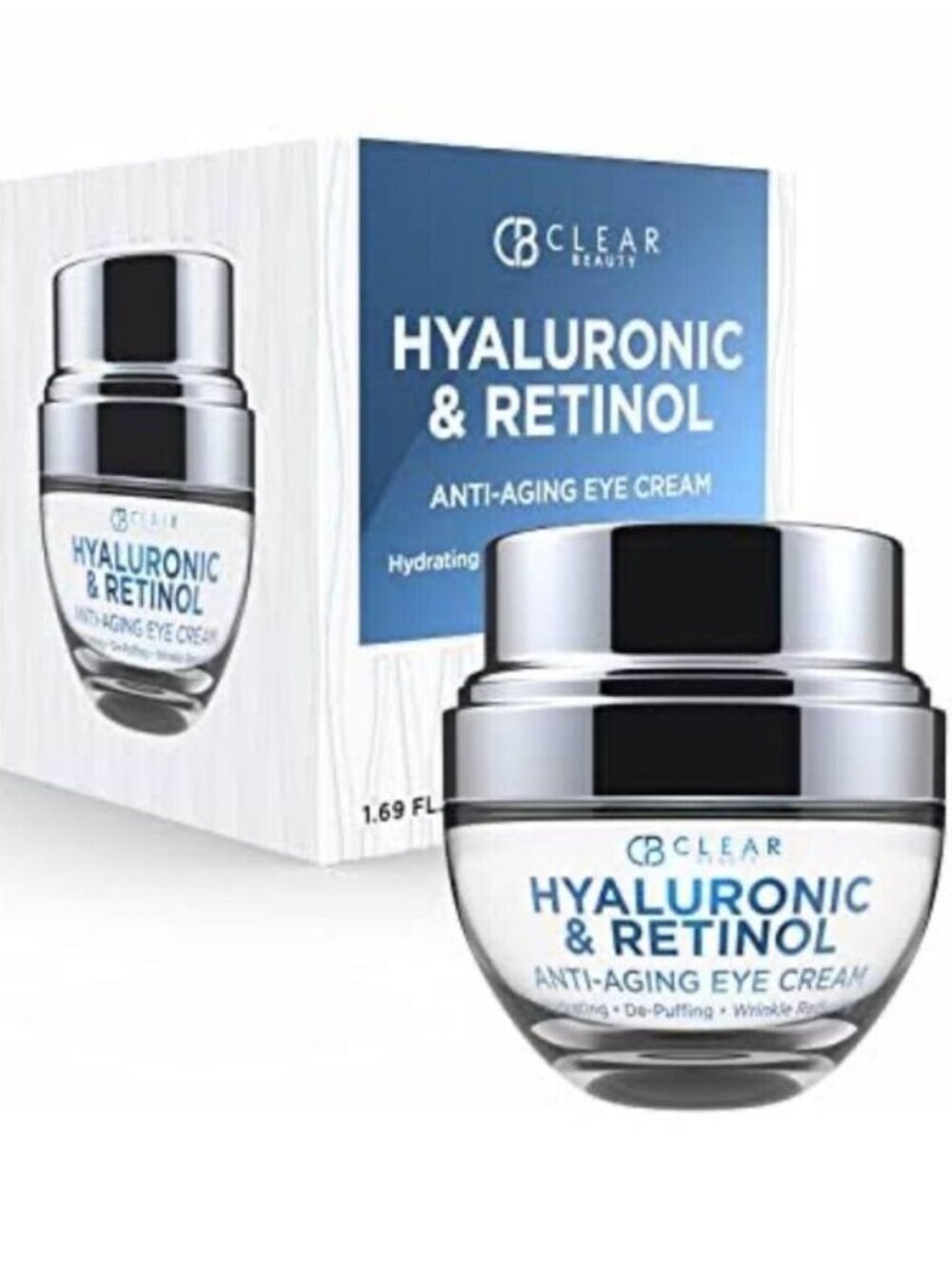 Clear Beauty Hyaluronic & Retinol Anti-Aging Wrinkle Eye Cream NIB
